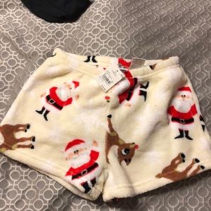 Christmas themed pajama shorts